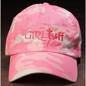 Girl Tuff Port Authority Cap Hat Women's Pink Camo Logo Adjustable GirlPower